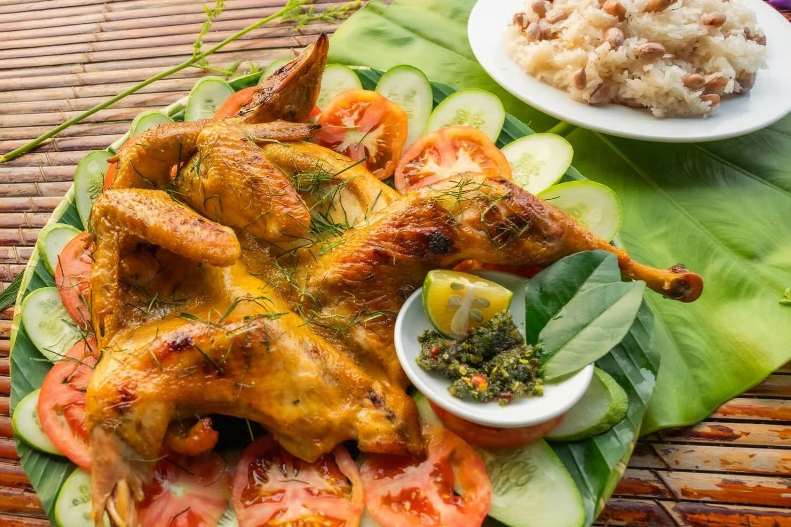Gà nướng chấm muối cheo - Đặc sản Phong Nha